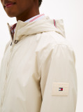 Beige Windbreaker Hooded Jacket  Men