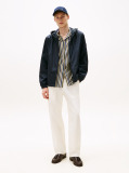 Blue Windbreaker Hooded Jacket  Men