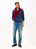 Blue Long-Sleeve Tonal Monotype Regular Polo  Men