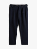 Blue Harlem Tapered Pleated Twill Trousers  Men