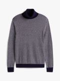 Multi Pima Cotton Roll Neck Sweater  Men