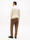 Beige Pima Cotton Mock Neck Sweater  Men