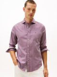 Red Dobby Structure Regular Shirt  Men