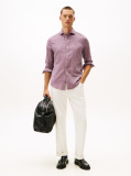 Red Dobby Structure Regular Shirt  Men