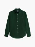 Green Regular Fit Flag Embroidery Corduroy Shirt  Men