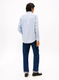 Blue Performance Slim Fit Pique Oxford Shirt  Men