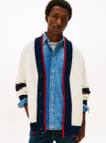 Multi Colour-Blocked Relaxed Letterman Cardigan  Men