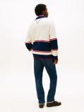 Multi Colour-Blocked Relaxed Letterman Cardigan  Men