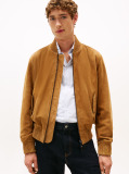 Brown Smart Casual Suede Bomber Jacket  Men