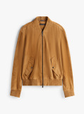 Brown Smart Casual Suede Bomber Jacket  Men