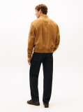 Brown Smart Casual Suede Bomber Jacket  Men