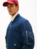 Blue Water Repellent Relaxed Bomber Jacket  Men