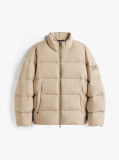 Beige Water Repellent Down Puffer Jacket  Men