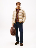 Beige Water Repellent Down Puffer Jacket  Men