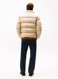 Beige Water Repellent Down Puffer Jacket  Men