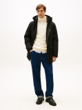 Black Water Repellent Down Hooded Rockie Parka  Men