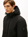 Black Water Repellent Down Hooded Rockie Parka  Men
