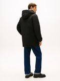 Black Water Repellent Down Hooded Rockie Parka  Men