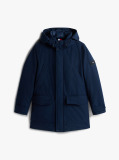 Blue Water Repellent Down Hooded Rockie Parka  Men