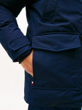 Blue Water Repellent Down Hooded Rockie Parka  Men