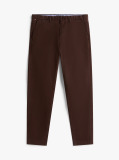 Brown Harlem Tapered Leg Twill Chinos  Men