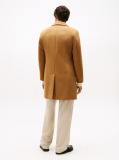 Brown Smart Casual Wool Blend Single Breasted Coat  Men