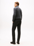 Grey Smart Casual Denton Brushed Check Straight Leg Chinos  Men