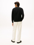 Black Performance Tech Wool Crew Neck Jumper  Men