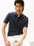 Blue TH Crest Regular Fit Pique Polo Shirt  Men