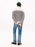 Multi Heritage Breton Stripe Relaxed Mock Neck Jumper  Men