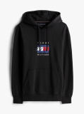 Μαύρο Hoody Με Σημαία Και Κορδόνι  Άνδρες