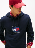 Μπλε Hoody Με Σημαία Και Κορδόνι  Άνδρες