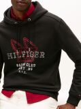 Black Graphic Terry Drawstring Hoody  Men