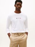 White Logo Jersey Long Sleeve T-Shirt  Men