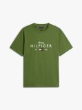 Green Logo Graphic Jersey Crew Neck T-Shirt  Men