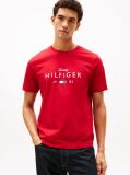 Red Logo Graphic Jersey Crew Neck T-Shirt  Men