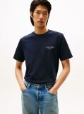 Μπλε T-Shirt Σε Κανονική Γραμμή Με Λογότυπο  Άνδρες