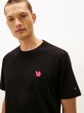 Μαύρο Άνετο T-Shirt Με Tonal Λογότυπο  Άνδρες