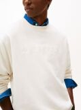 Beige Logo Terry Crew Neck Sweatshirt  Men