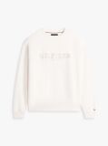 Beige Logo Terry Crew Neck Sweatshirt  Men