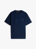 Μπλε Άνετο T-Shirt Με Στρογγυλή Λαιμόκοψη Και Κεντημένο Λογότυπο  Άνδρες