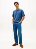 Blue Logo Embroidery Relaxed Crew Neck T-Shirt  Men