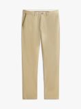Khaki Bleecker Textured Print Slim Trousers  Men