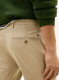 Khaki Bleecker Textured Print Slim Trousers  Men