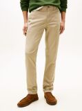 Khaki Bleecker Textured Print Slim Trousers  Men