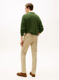 Khaki Bleecker Textured Print Slim Trousers  Men