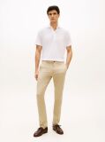 Beige Bleecker Textured Print Slim Trousers  Men