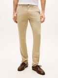 Beige Bleecker Textured Print Slim Trousers  Men