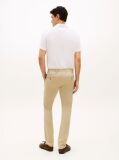 Beige Bleecker Textured Print Slim Trousers  Men