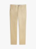 Beige Bleecker Textured Print Slim Trousers  Men